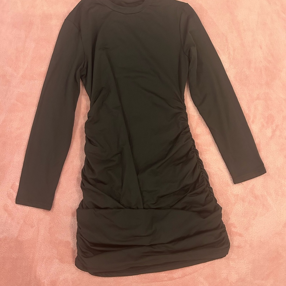 Black Long Sleeved Bodycon Dress